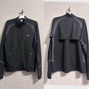 The North Face Men's Black Jacket size large small stain in front sell as is